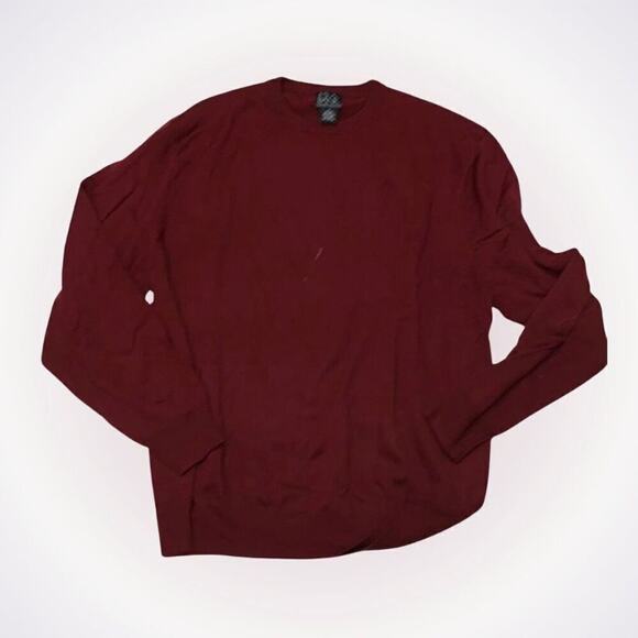 Jos. A. Bank Red Wool Crewneck Knit Sweater | Sz L - Picture 1 of 5